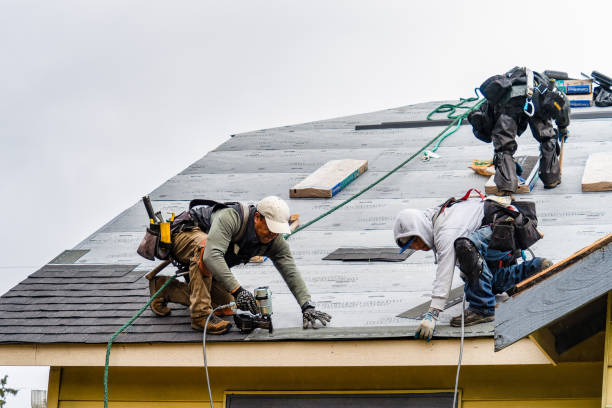 Professional Roofing technician working in Henryville, PA